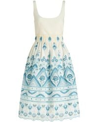 Etro - Katoenen Mix Korte Jurk - Lyst
