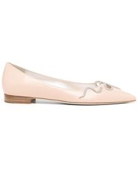Rene Caovilla - Morgana Embellished Ballerina Shoes - Lyst