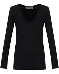 Lisa Yang - Amalea Scoop-Neck Long-Sleeve T-Shirt - Lyst