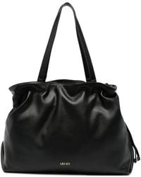 Liu Jo - Logo-Plaque Gathered Tote Bag - Lyst