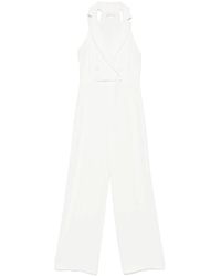 Patrizia Pepe - Double-Breasted Crepe Jumpsuit - Lyst