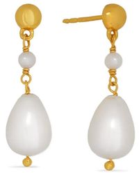 Ottoman Hands - Kyra Pearl Drop Earrings - Lyst