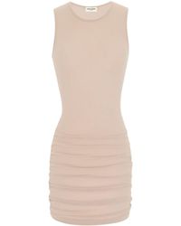 Saint Laurent - Stretch Tulle Short Dress - Lyst