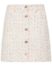 MSGM - Bouclé Mini Skirt - Lyst