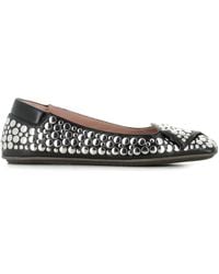 Dove Nuotano Gli Squali - Stud-embellished Square-toe Ballet Flats - Lyst
