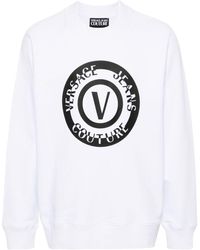 Versace - Logo-print Cotton Sweatshirt - Lyst