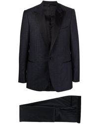 Lanvin Jacquard-pattern Single-breasted Suit - Blue