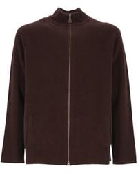 Oliver Lattughi - Zip-Up Knitted Sweater - Lyst