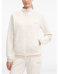 Guess - Monogram-Print Zip-Up Top - Lyst
