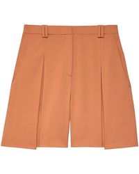 Another Tomorrow - High-Waisted Pleated Shorts - Lyst