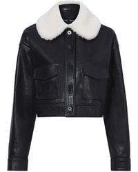 Proenza Schouler - Judd Shearling-Collar Leather Jacket - Lyst