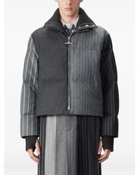Thom Browne - Flannel Chalk Stripe Down Filled Jacket - Lyst