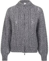 Eleventy - Sequin-Embellished Cardigan - Lyst