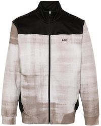 BOSS - Abstract-Pattern Track Jacket - Lyst
