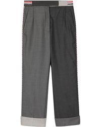 Thom Browne - Two-tone Straight Trousers - Lyst