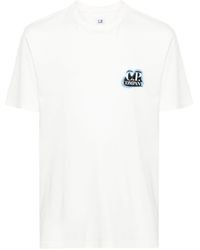 C.P. Company - White Cotton T-shirt - Lyst