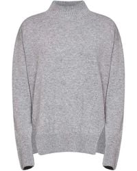 Kaos - High-Neck Slit-Detail Sweater - Lyst