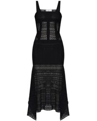 McQueen - Asymmetric Lace-Knit Midi Dress - Lyst