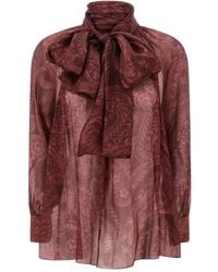 Etro - Bow Blouse - Lyst