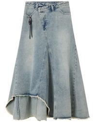 Musium Div. - Frayed A-Line Skirt - Lyst