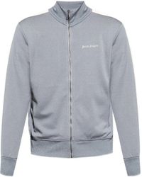Palm Angels - Stripe-Detail Zip-Fastening Sweatshirt - Lyst