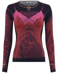 Marine Serre - Printed Crew Neck Top - Lyst