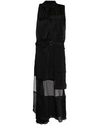 Sacai - Kleid Mit Gürtel - Lyst