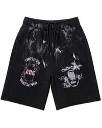 WARMAN - Graphic-Print Paint-Splatter Shorts - Lyst