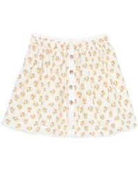 Maje - Floral Button A-Line Mini Skirt - Lyst