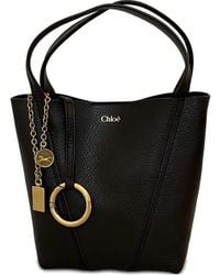 Chloé - Leather-Trimmed Chain-Detail Shoulder Bag - Lyst