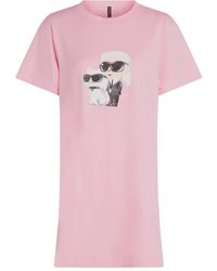 Karl Lagerfeld - Ikon T-Shirt Pajama Dress - Lyst