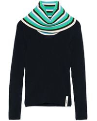 Sunnei - Folded Striped Long-Sleeve Sweater - Lyst