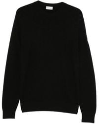 Moncler - Logo-Patch Waffle-Knit Sweater - Lyst