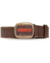 DSquared² - Logo-plaque Leather Belt - Lyst