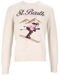 MC2 Saint Barth - Intarsia-Knit Crew-Neck Sweater - Lyst