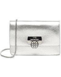 V73 - Metallic Effect Chain Shoulder Bag - Lyst