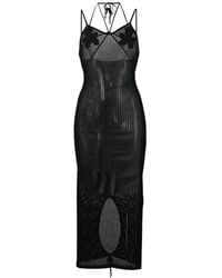 ANDREADAMO - Robe En Maille Ajourée À Coupe Mi-Longue - Lyst