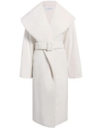 Another Tomorrow - Wrap-Design Belted Puffer Jackets - Lyst