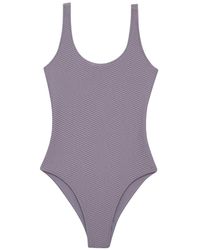 Anine Bing - Jace Textured Swimsuit - Lyst