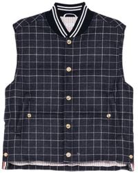 Thom Browne - Doudoune Sans Manches Garnie De Duvet À Boutonnage À Pressions - Lyst