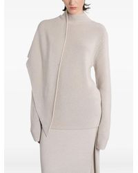 Entire studios - Asymmetric Ribbed Knit Sweater - Lyst