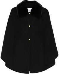 ERMANNO FIRENZE - Cape mit Pelzbesatz - Lyst