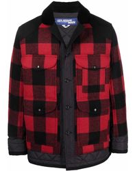 Junya Watanabe - Checked Press-Stud Shirt Jacket - Lyst