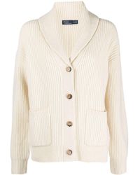 Polo Ralph Lauren - Shawl-collar Chunky-knit Cardigan - Lyst