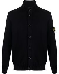 Stone Island - Compass-patch Knitted Cardigan - Lyst