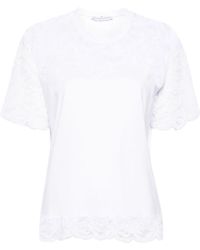 Ermanno Scervino - T-shirt à empiècement en dentelle - Lyst