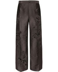 Dolce & Gabbana - Rhinestone-embellished Silk Trousers - Lyst