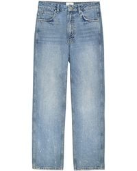 Anine Bing - Vin Paint-detail Cropped Jeans - Lyst