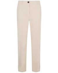 Peserico - Classic Sand-Colored Trousers Ideal For A Casual And Refined Look - Lyst