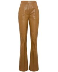 Dorothee Schumacher - Pressed-Crease Leather Trousers - Lyst